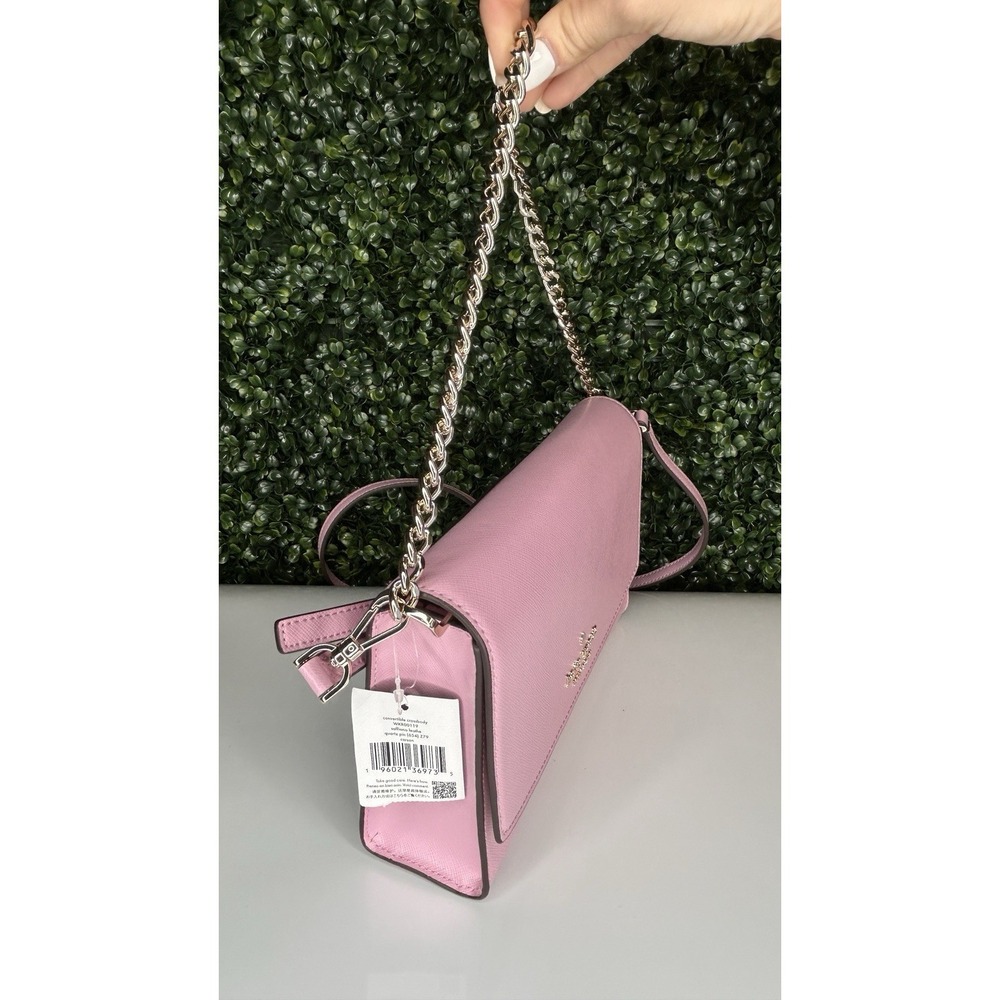 NWT KATE SPADE HARLOW PEBBLED LEATHER CROSSBODY PURSE - ROSE SMOKE - MSRP $279 - Picture 6 of 8